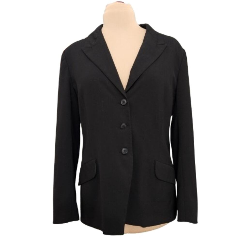 Norma Kamali Black Stretch Blazer Jacket Womens‎ Plus Size 18 Classic Workwear